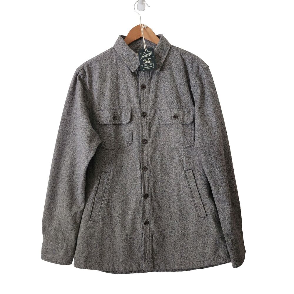 Grayers Men's Size M Gray Cotton Shirt Jacket Cold Weather Rated Outdoor